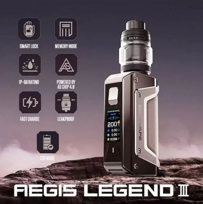 Купить Geek Vape Aegis Legend Ⅲ 200W KIT (Black) Geek Vape Aegis Legend Ⅲ 200W KIT (Black)